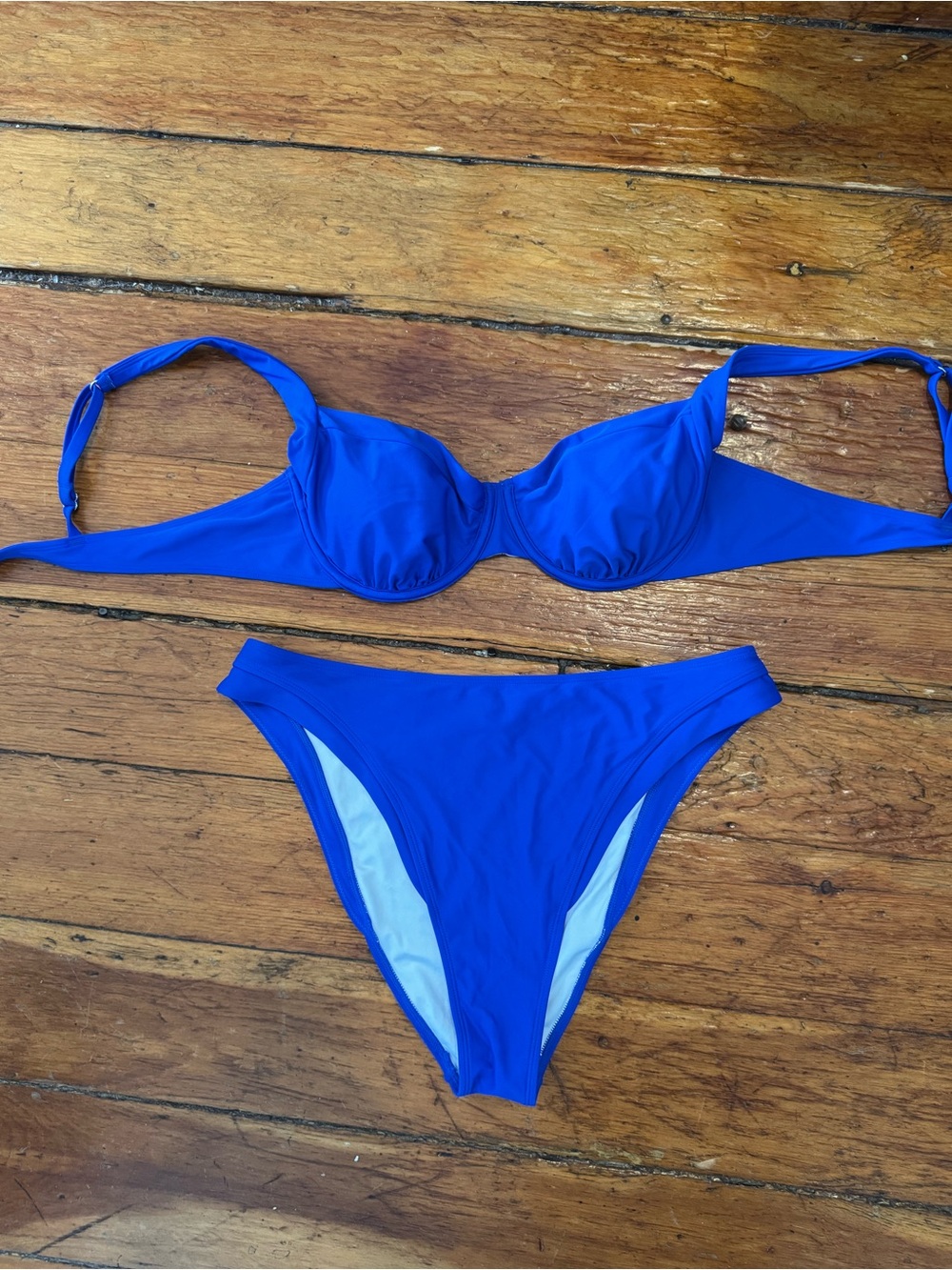 Blue Women's Two-Piece Bikini Set - L